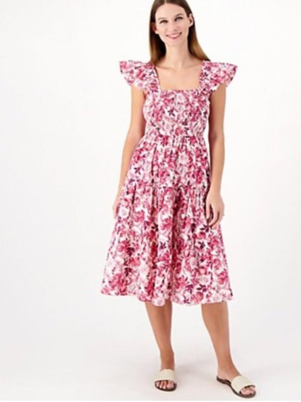 Candace Cameron Bure Floral Midi Dress